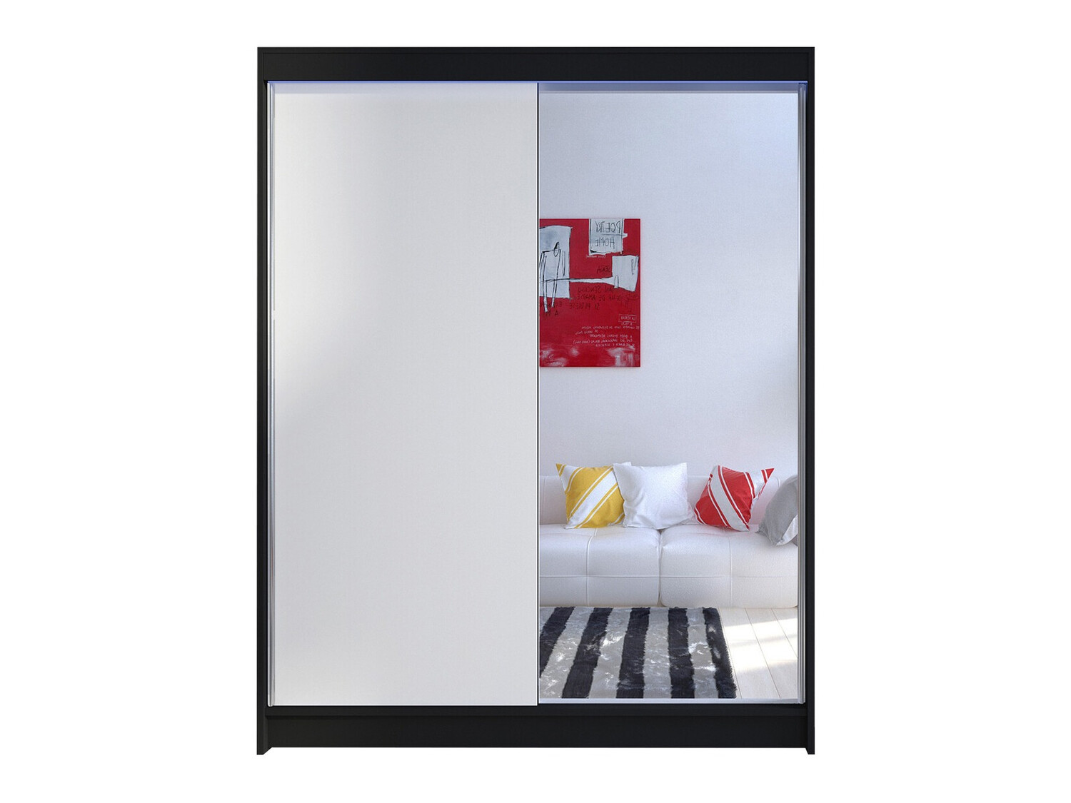 Dulap Closico Vastor I (Negru + Alb)
