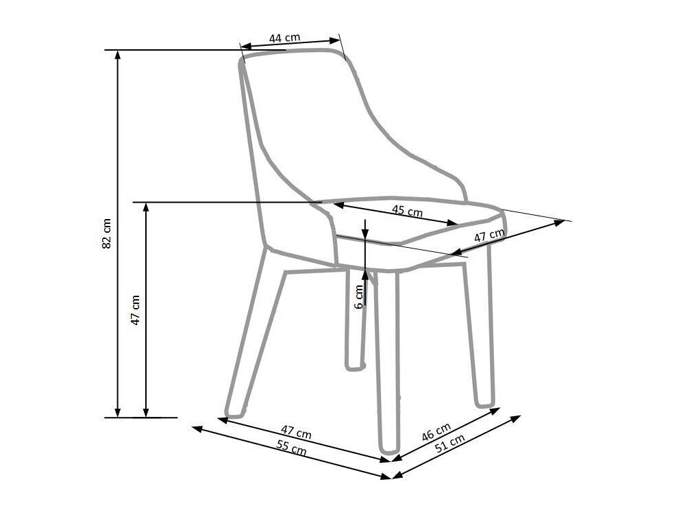 Scaun Houston 577 (Gri + Alb)