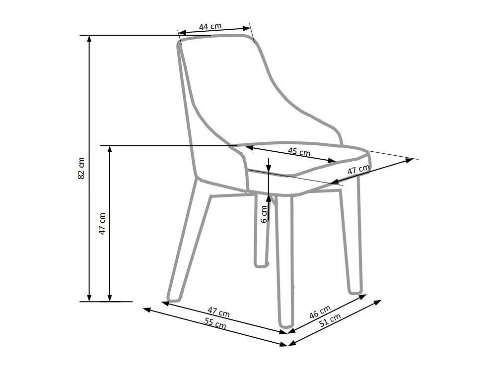 Scaun Houston 577 (Gri + Stejar Sonoma)