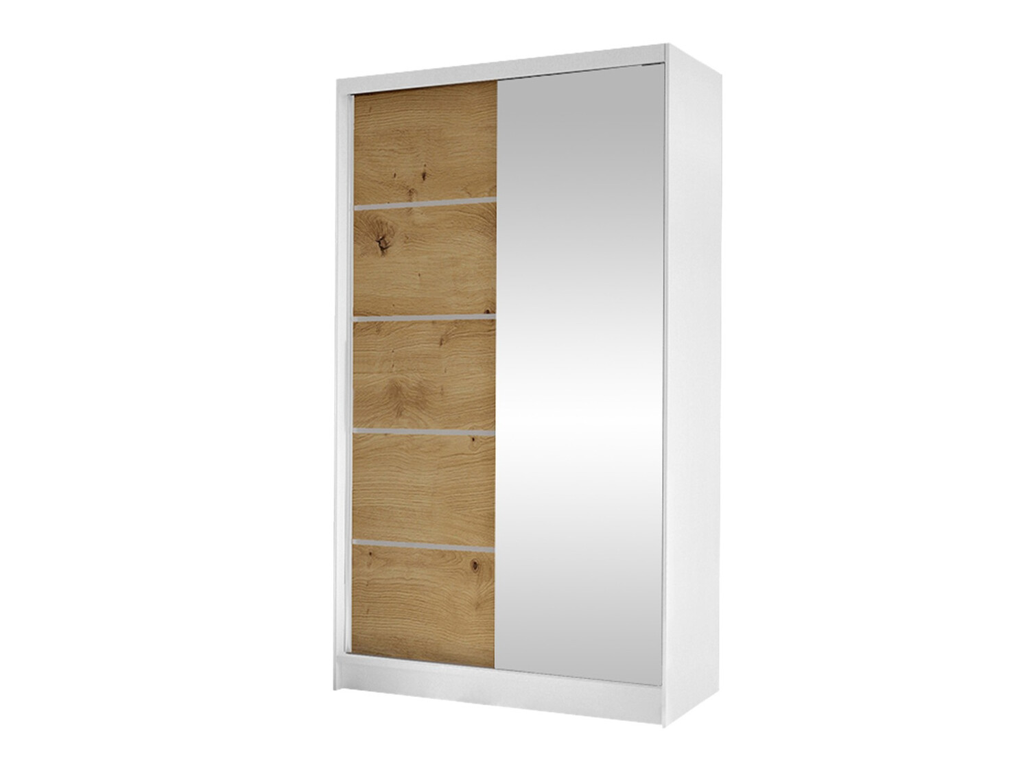 Dulap Closico Fractor III (Alb + Stejar artizan)