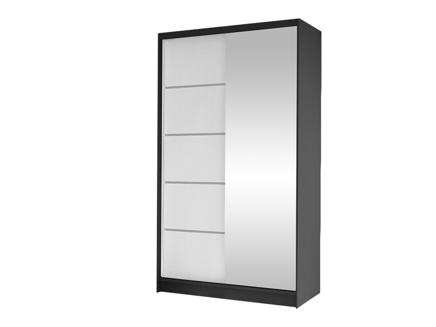 Dulap Closico Fractor III (Negru + Alb)