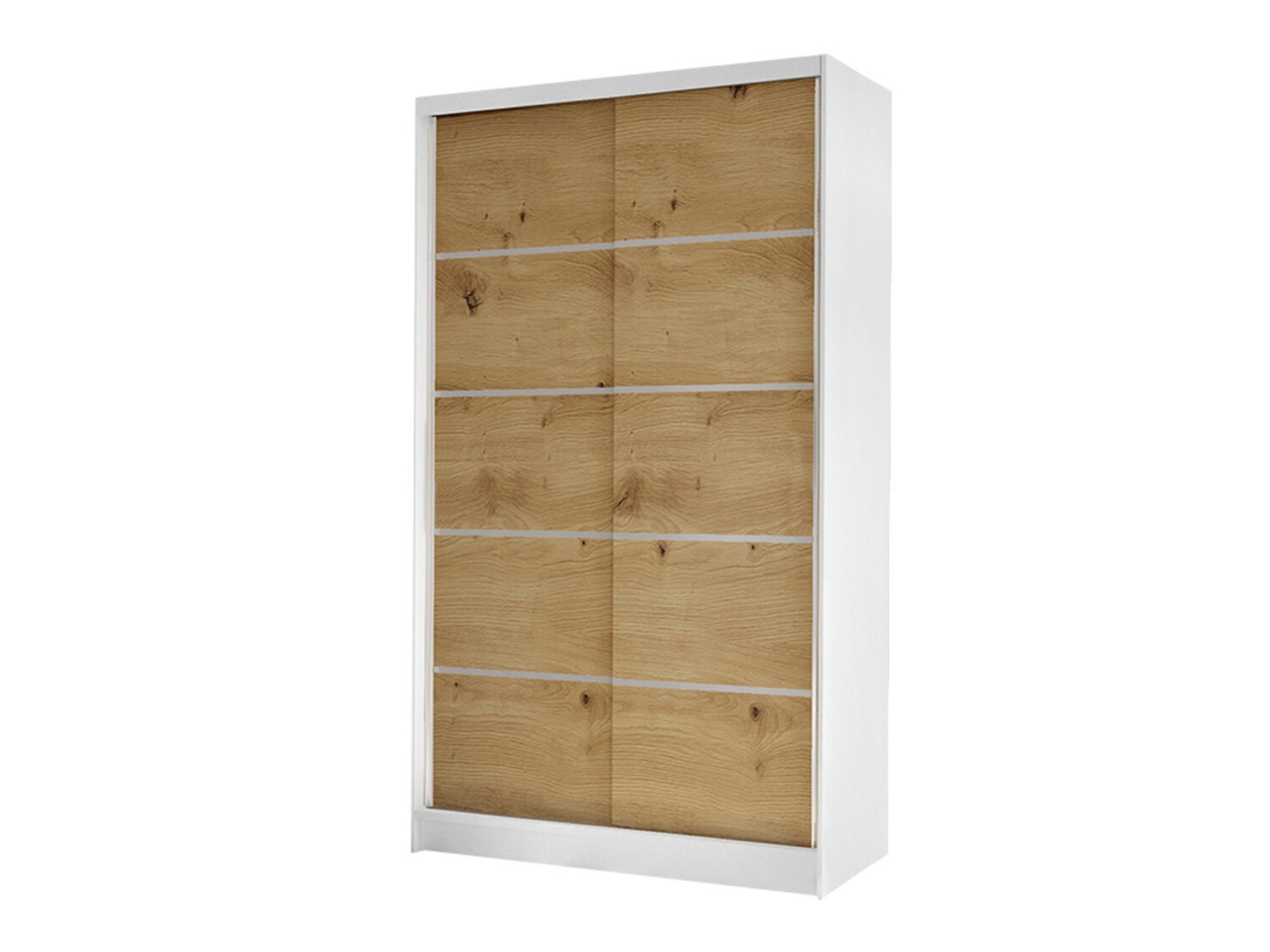 Dulap Closico Fractor IV (Alb + Stejar artizan)