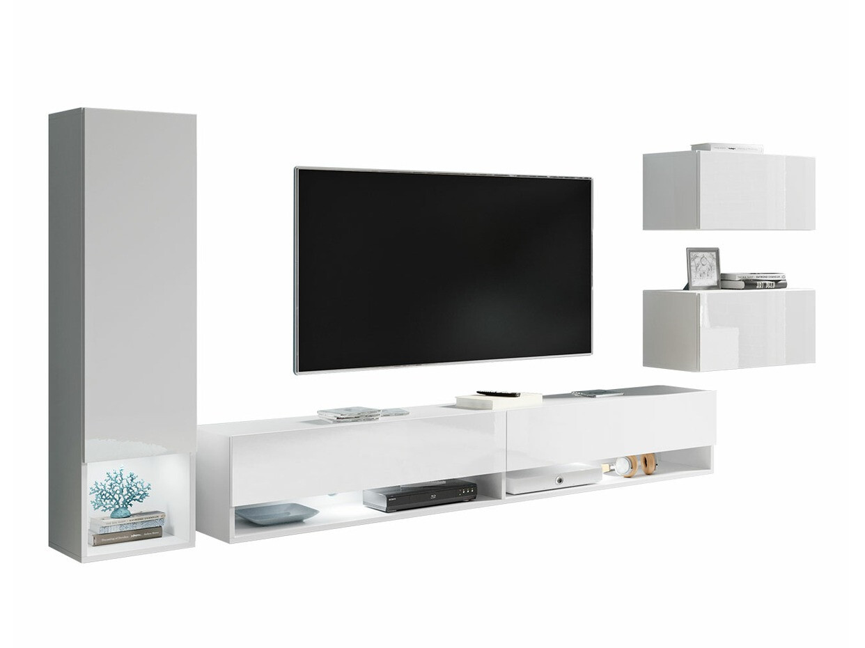 Set de living Sarasota 124 (Alb + Alb lucios)