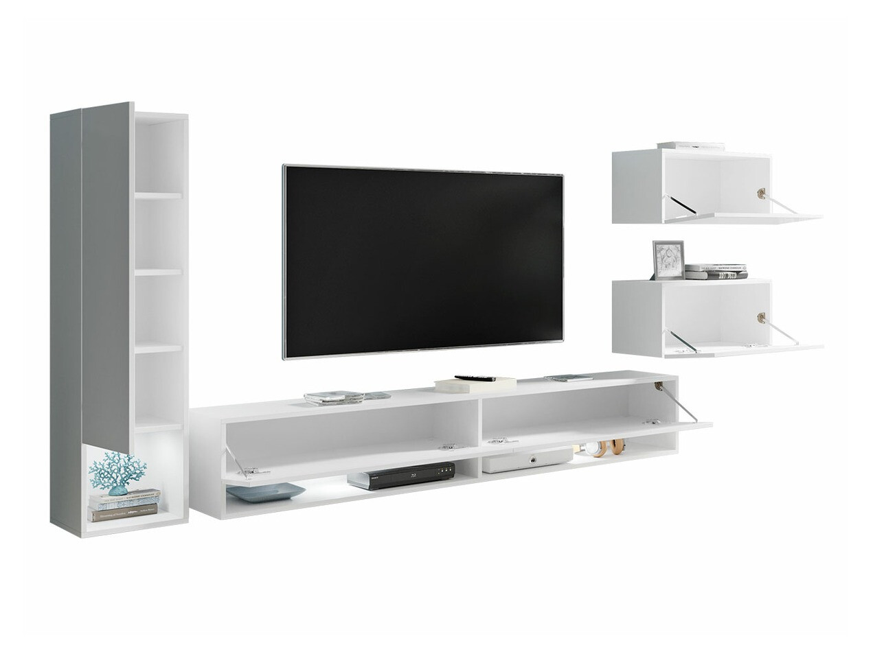 Set de living Sarasota 124 (Alb + Alb lucios)