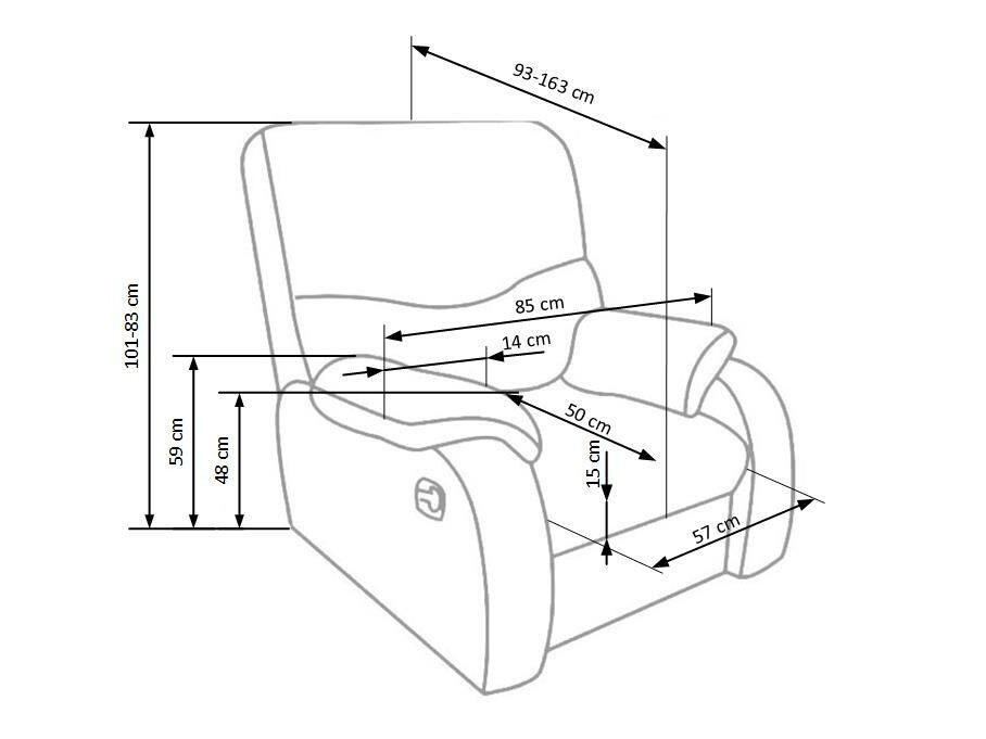Fotoliu recliner Houston 564 (Negru)
