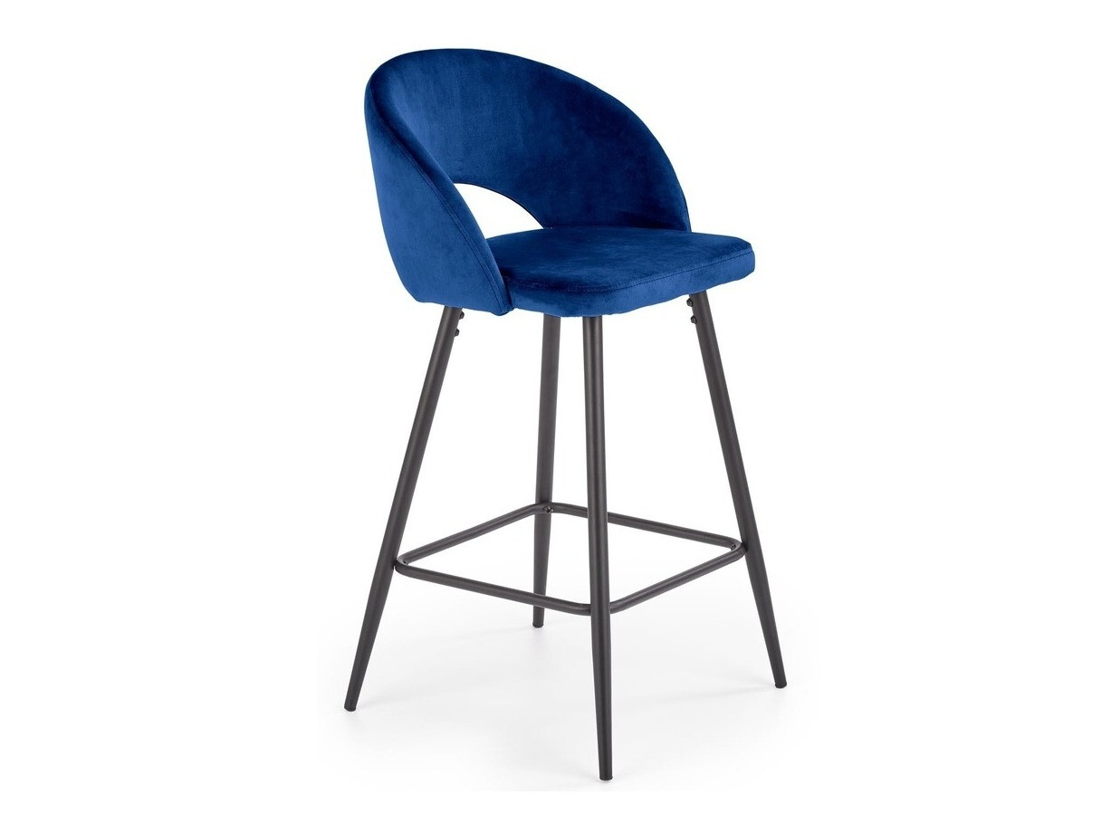 Scaun de bar Houston 881 (Albastru inchis + Negru)