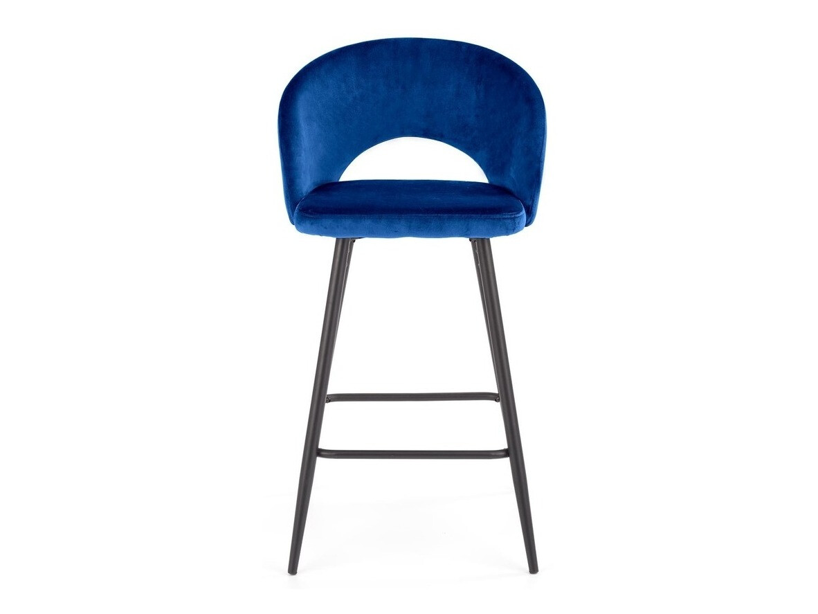 Scaun de bar Houston 881 (Albastru inchis + Negru)
