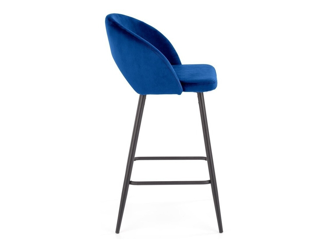 Scaun de bar Houston 881 (Albastru inchis + Negru)