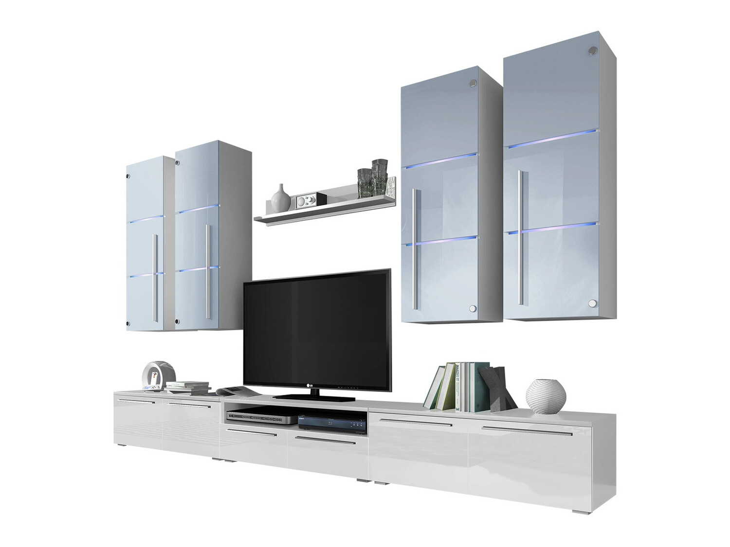 Set de living Flos (Alb + Alb lucios)