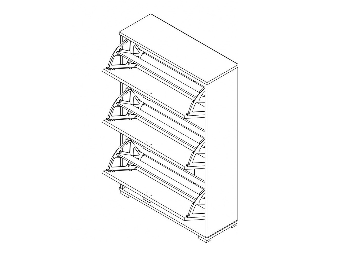 Dulap pantofi Fenmora 102 (Alb)
