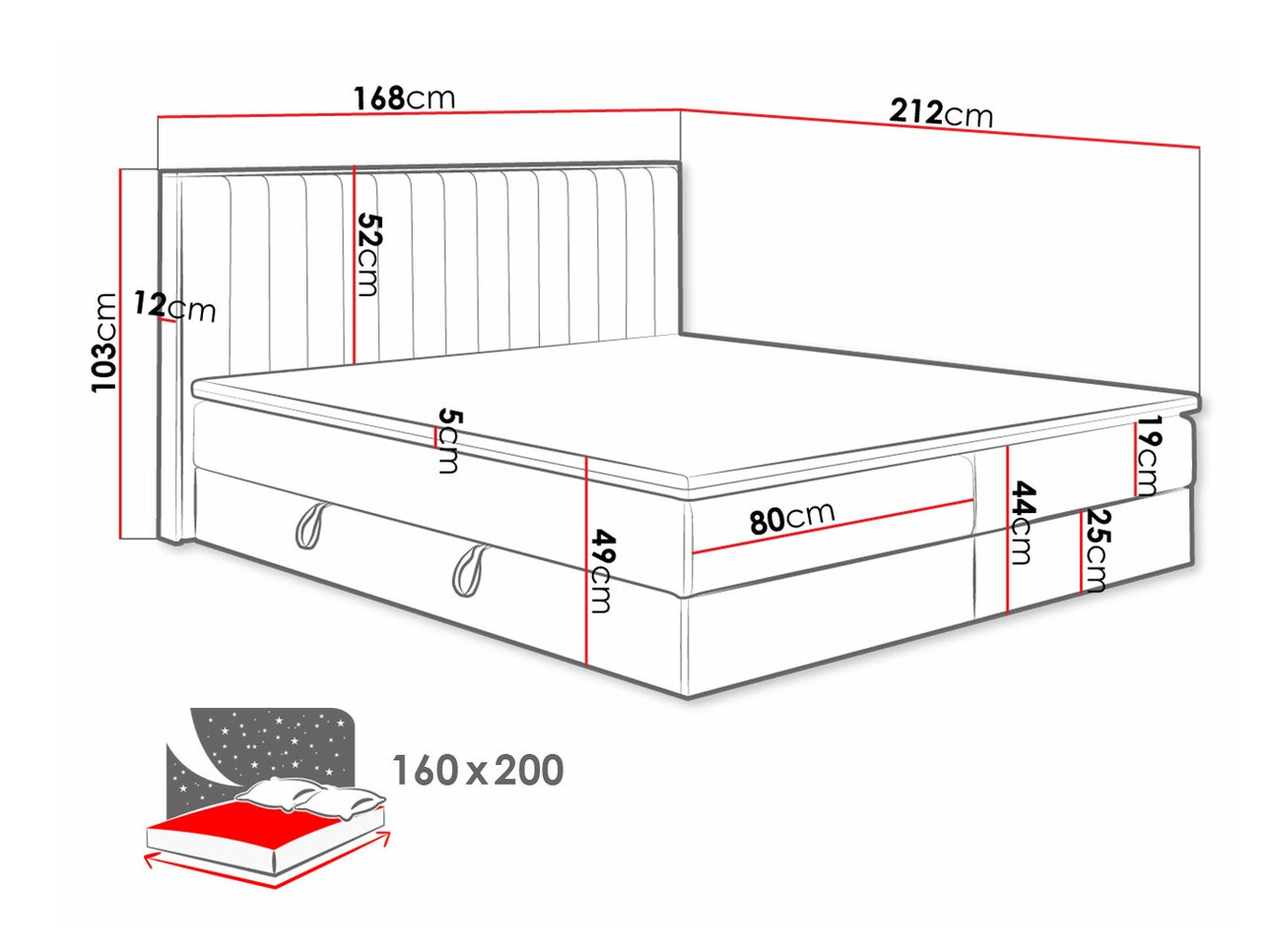 Pat boxspring ComfiDream Odelra (Soro 21)