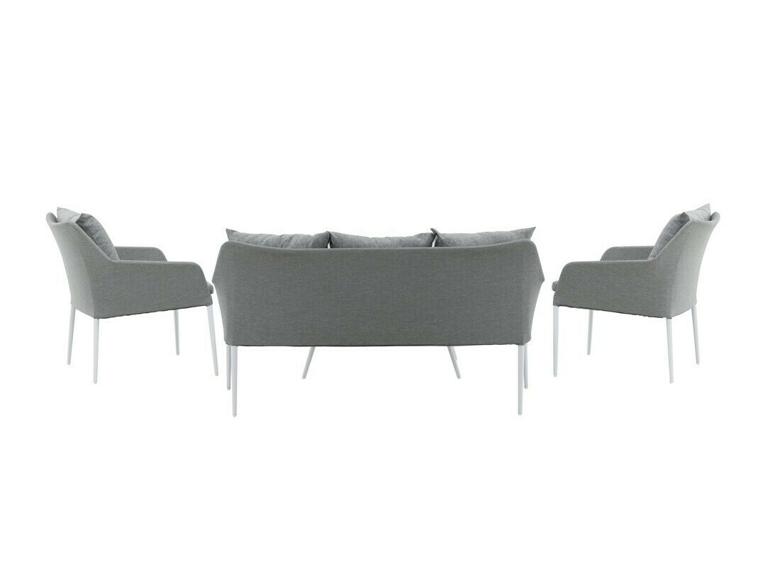 Set mobilier de exterior Dallas 3116 (Gri deschis + Alb)