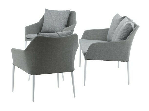 Set mobilier de exterior Dallas 3116 (Gri deschis + Alb)