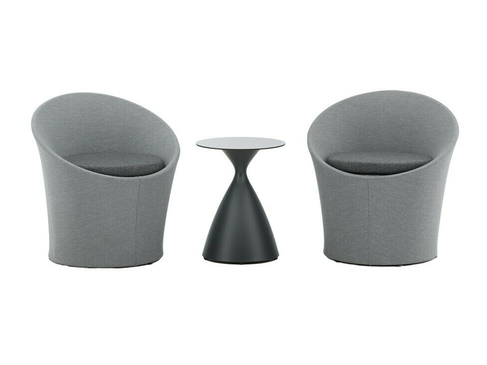 Set de balcon Dallas 3118 (Gri + Negru)