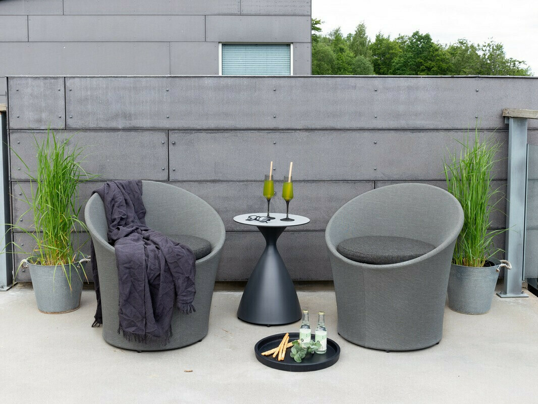 Set de balcon Dallas 3118 (Gri + Negru)