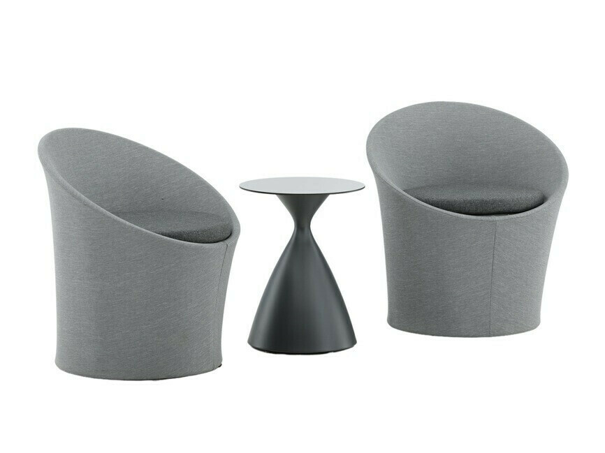 Set de balcon Dallas 3118 (Gri + Negru)