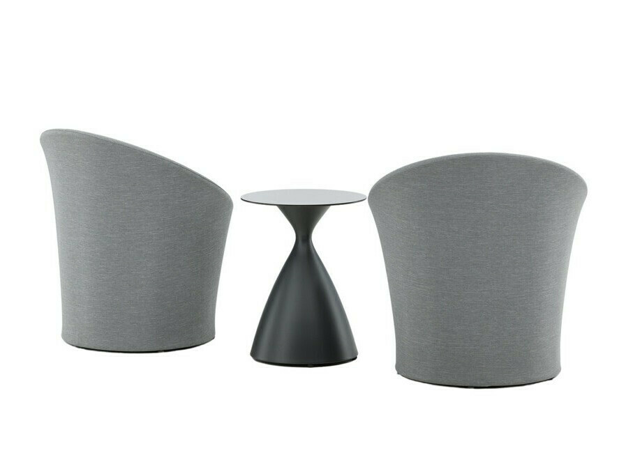 Set de balcon Dallas 3118 (Gri + Negru)