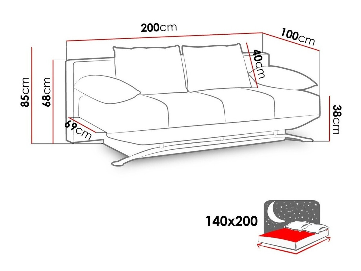 Canapea extensibilă Velum (Soft 010)