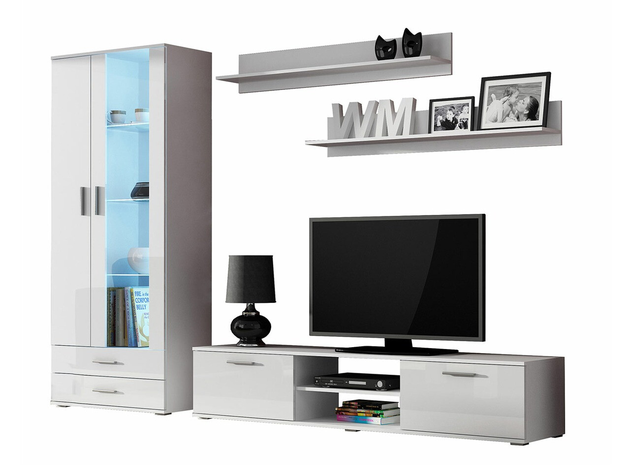 Set de living Tornola 115 (Alb + Alb lucios)