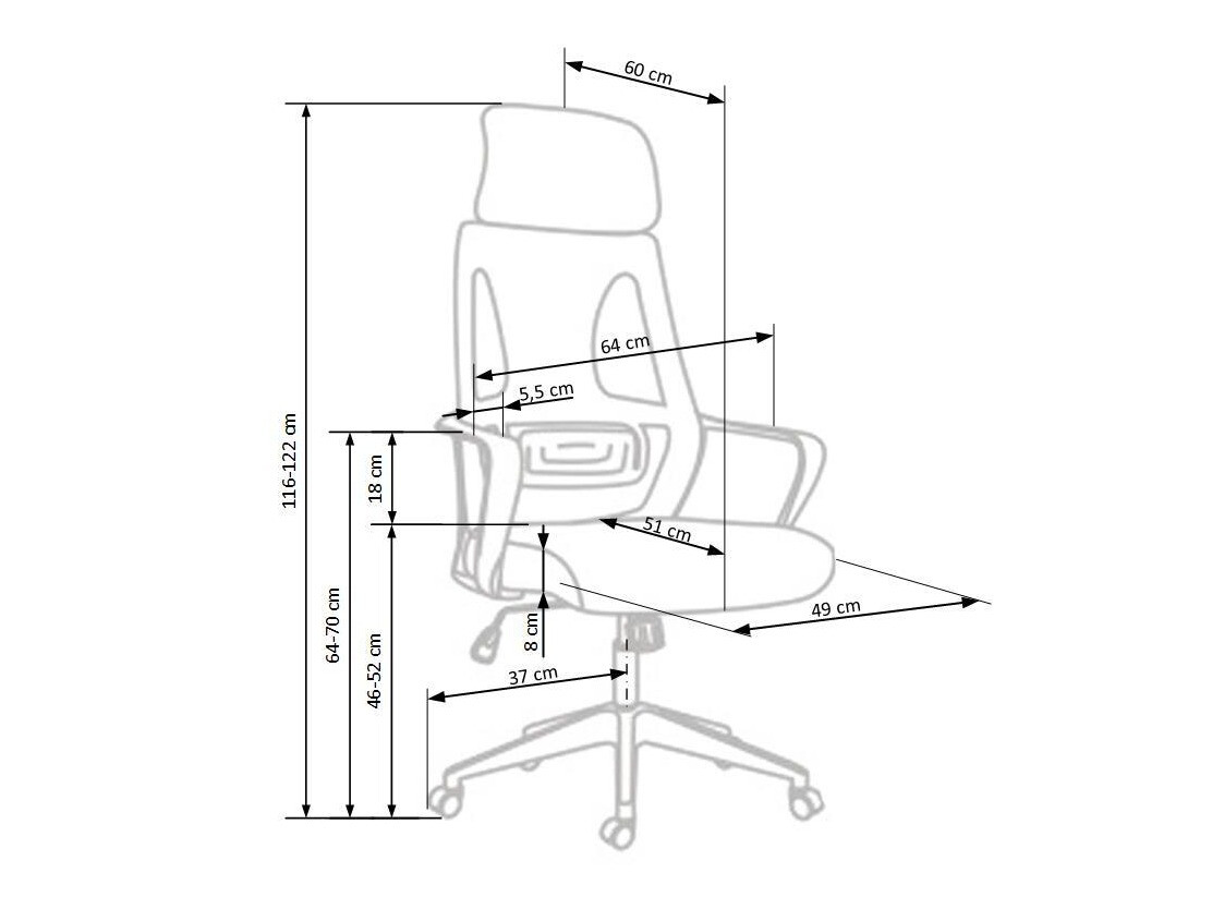 Scaun de birou Houston 1080 (Negru + Gri)