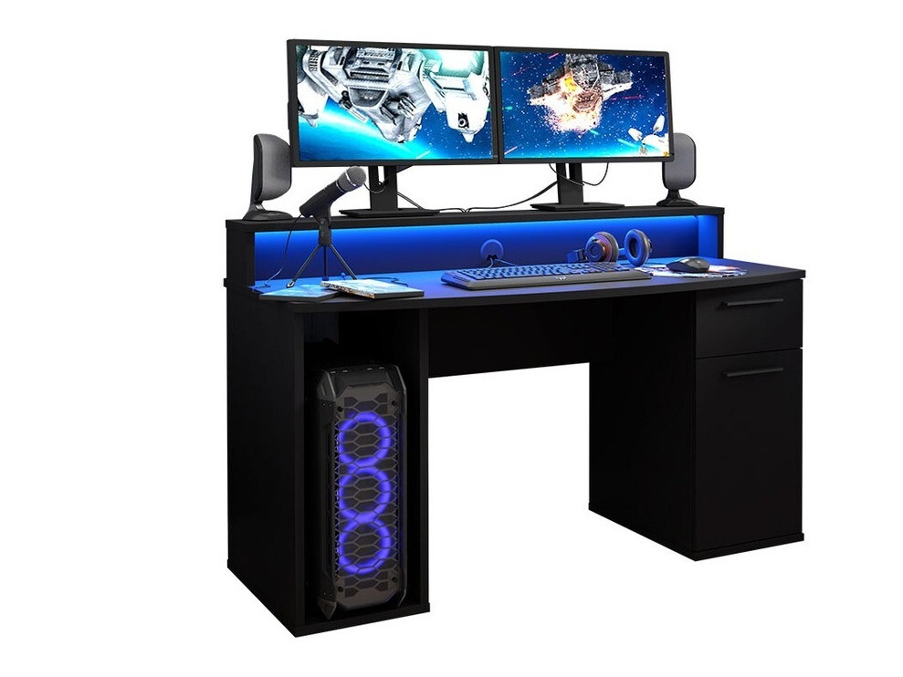 Birou gaming Serus (Negru mat)