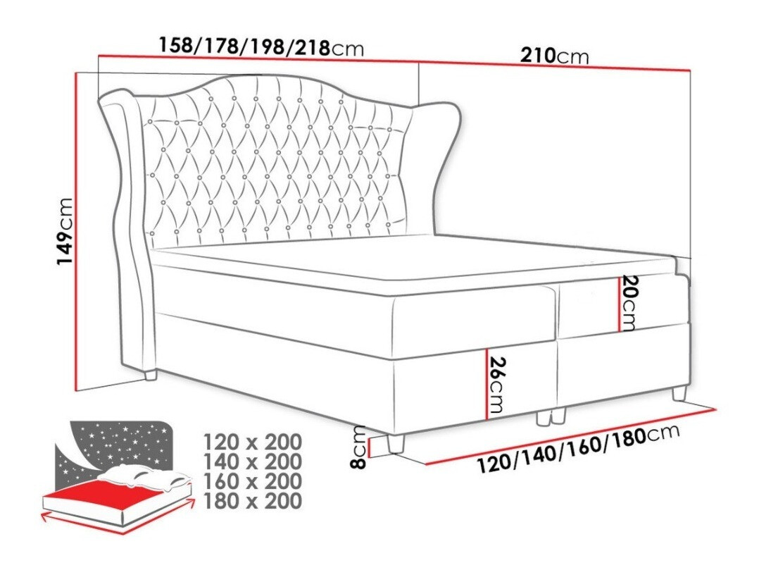 Pat boxspring Poeta (Paros 1)