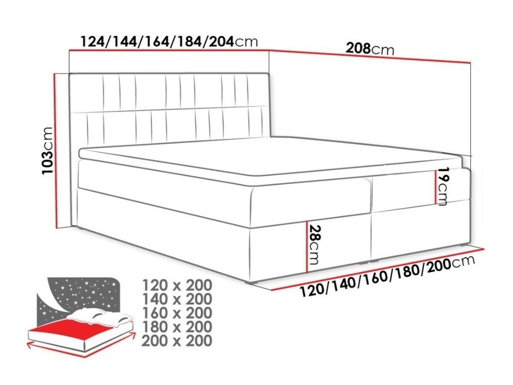 Pat boxspring Pons I (Kronos 27)