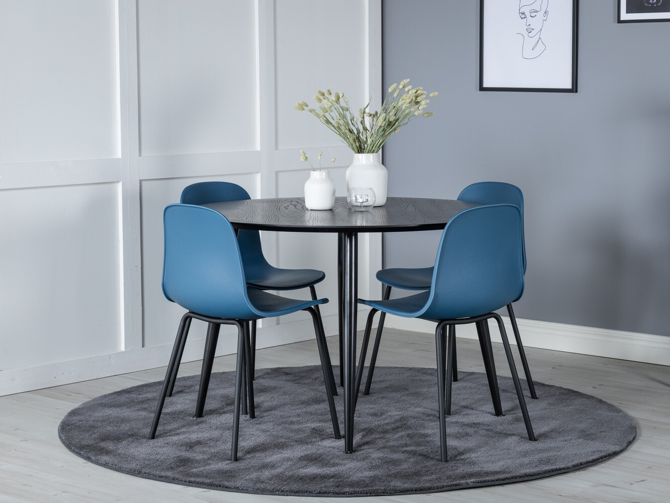 Set de mese Dallas 1622 (Albastru + Negru)