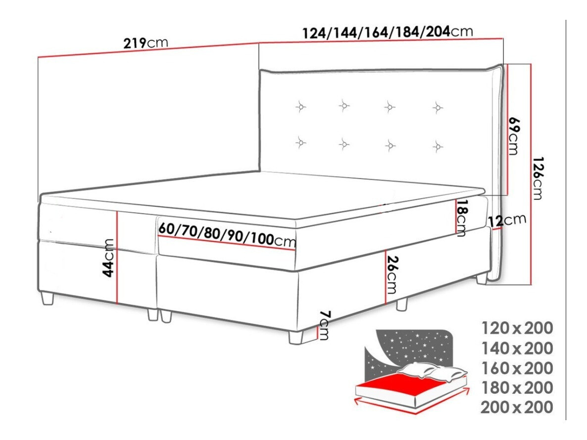 Pat boxspring Titulus (Zetta 304)