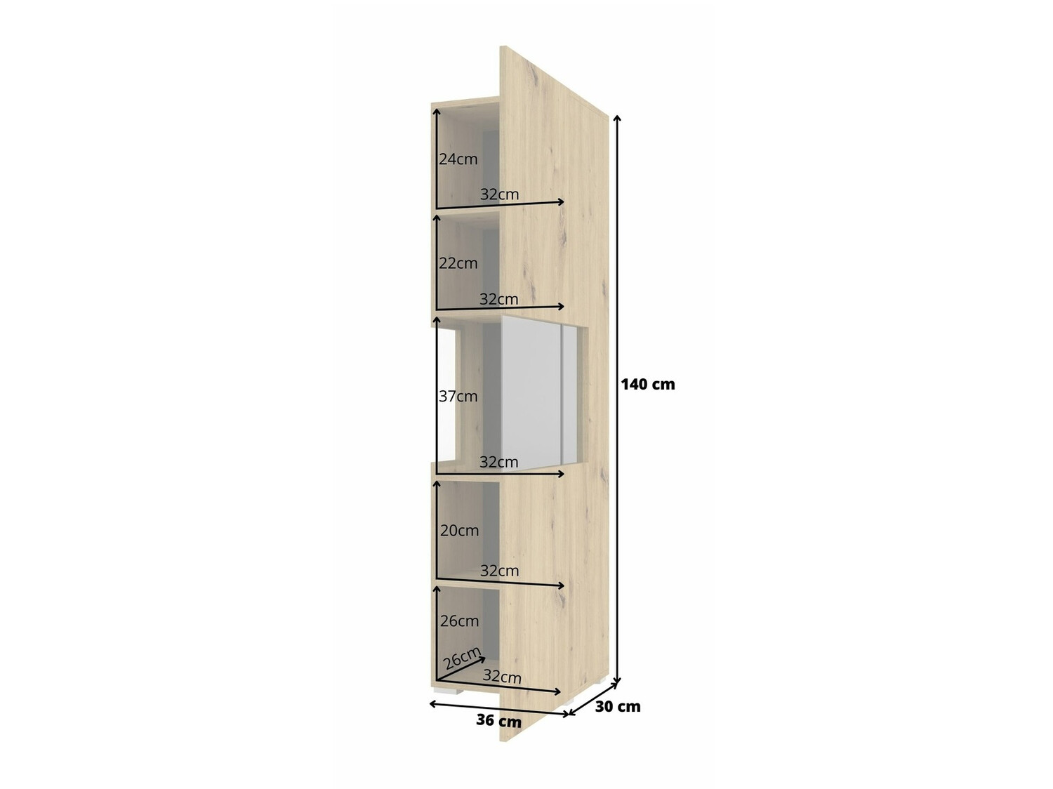 Raft Revmiru 100 (Alb + Stejar Wotan)