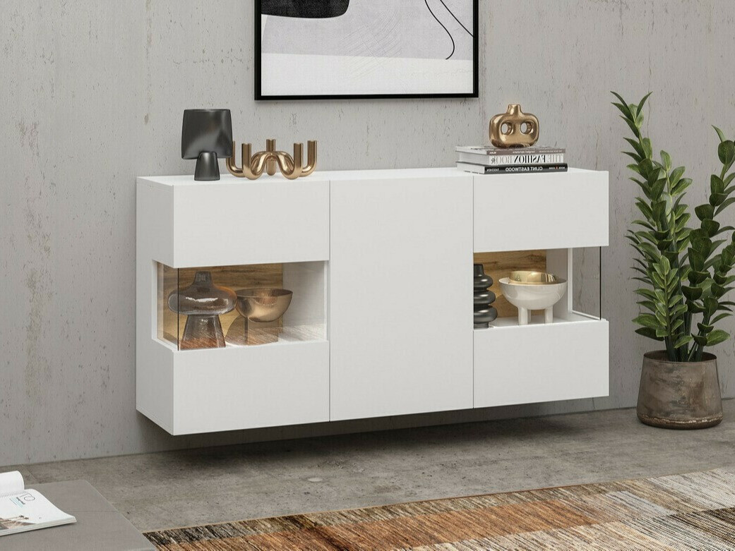 Bufet Revmiru 102 (Alb + Stejar Wotan)