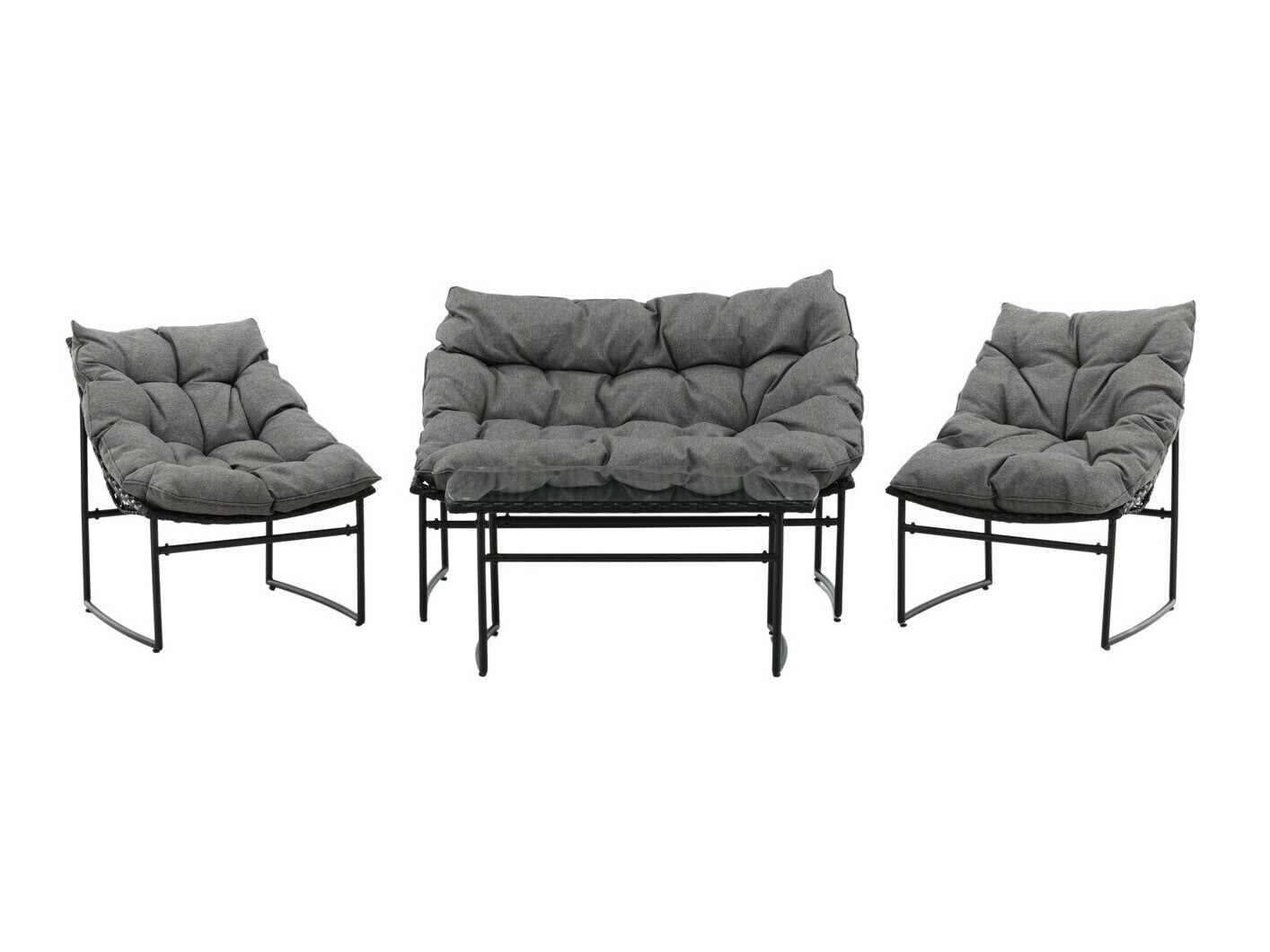 Set mobilier de exterior Dallas 4732 (Negru + Gri)