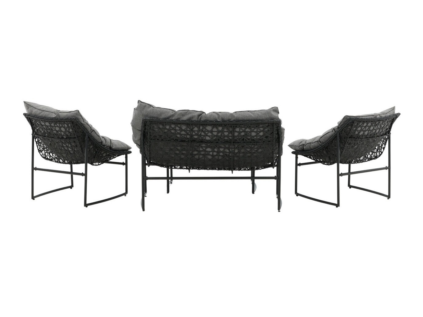 Set mobilier de exterior Dallas 4732 (Negru + Gri)