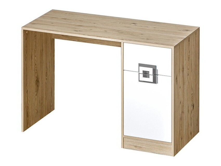 Birou Balvire 110 (Stejar deschis + Alb + Gri)
