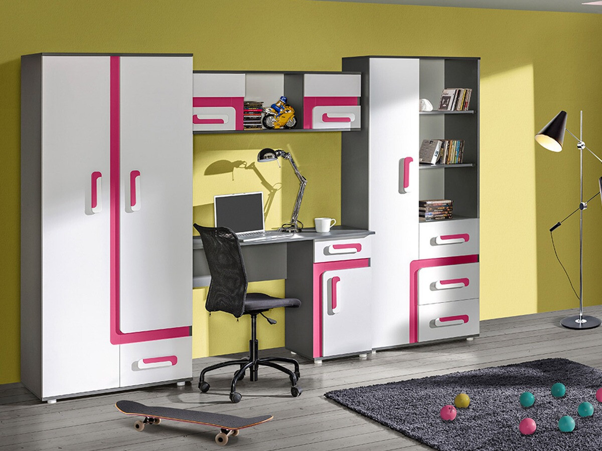 Birou Levtala 109 (Antracit + Alb + Roze)