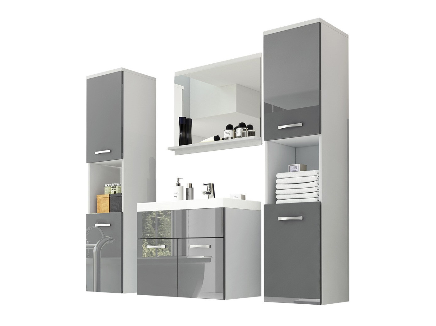 Set baie Sarasota 123 (Alb + Gri lucios)