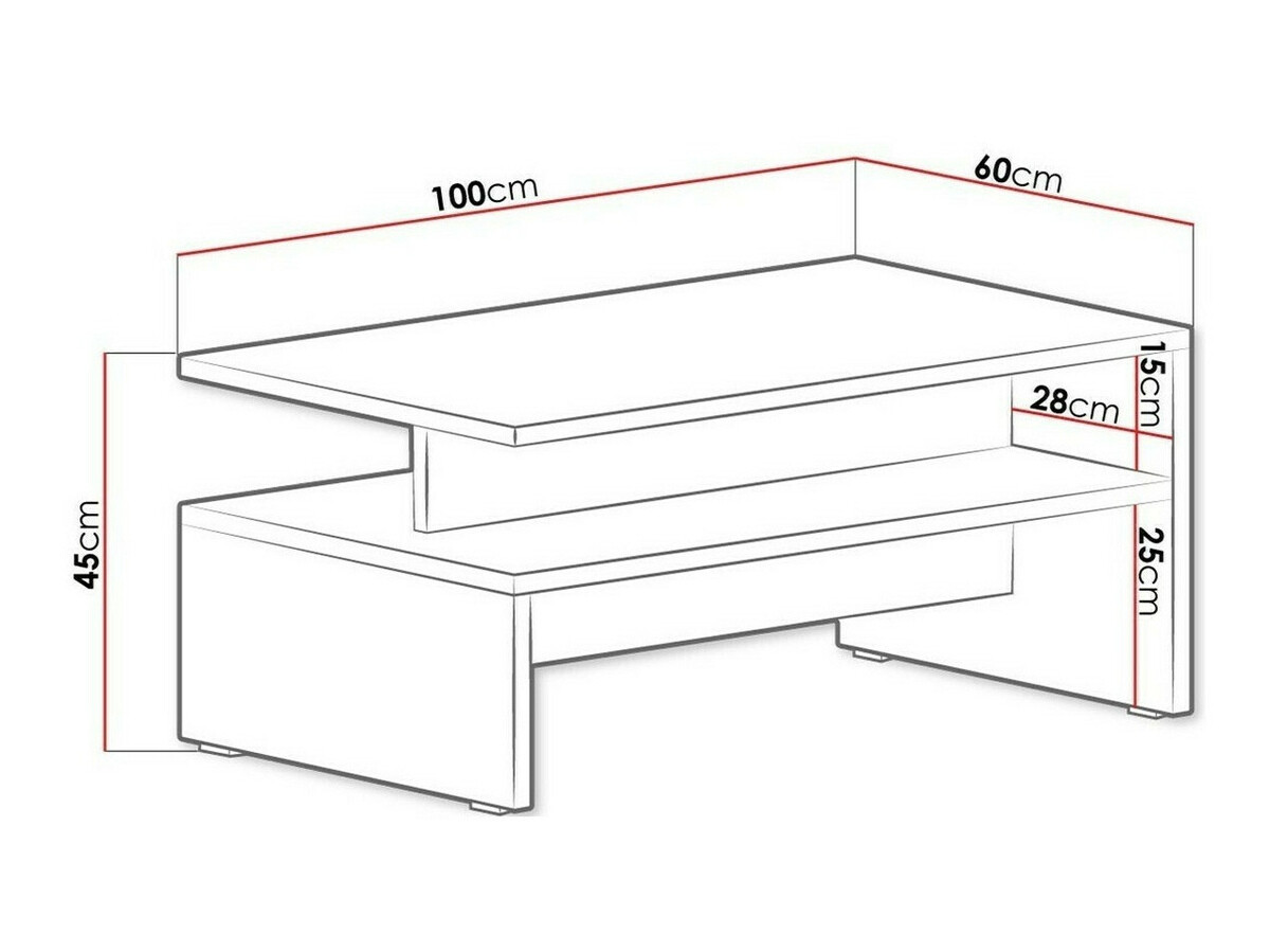 Măsuță de cafea Serodeu 103 (Nuc + Maro închis)