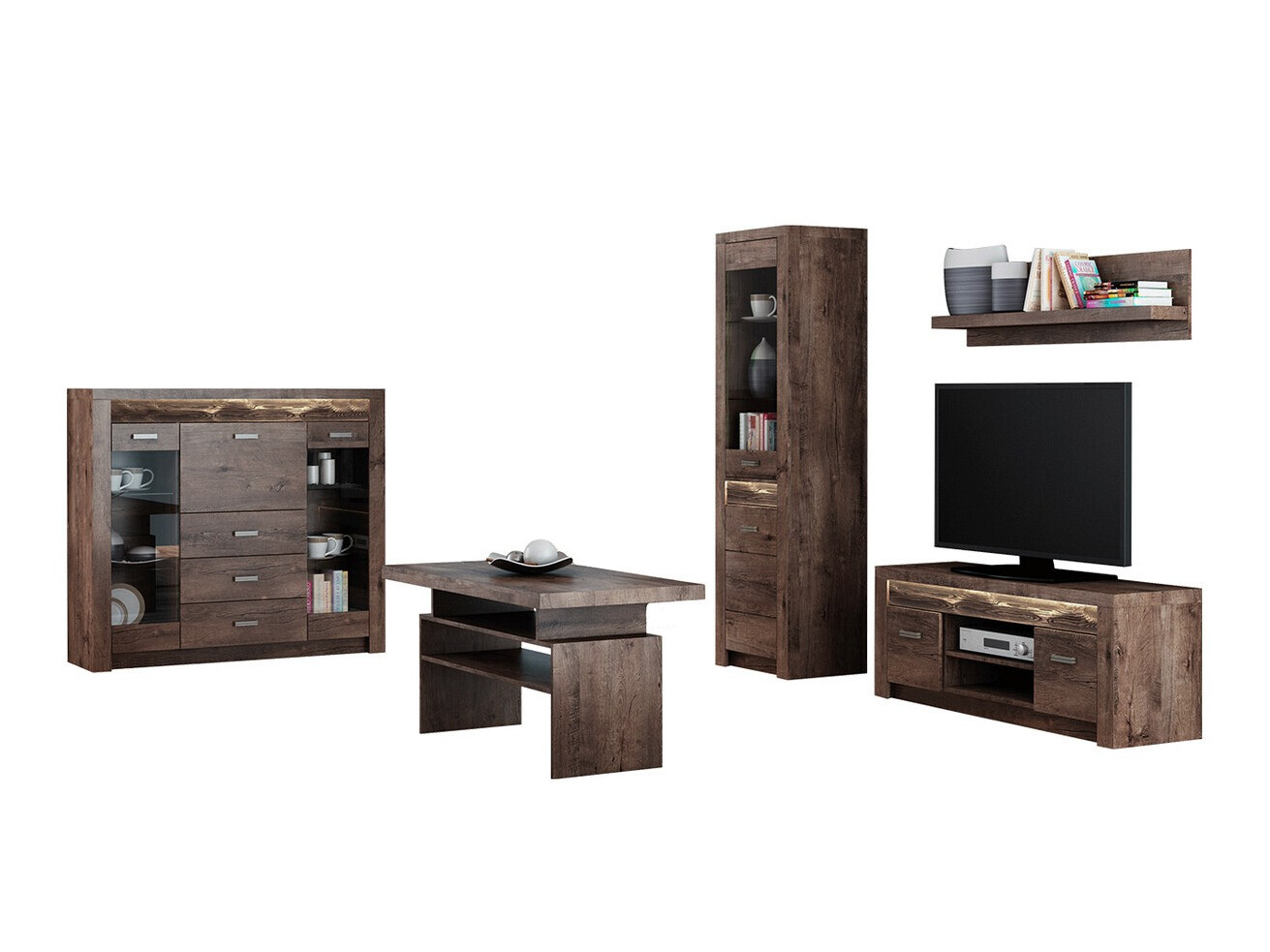 Set de living Serfeno 122 (Cenușă închis)