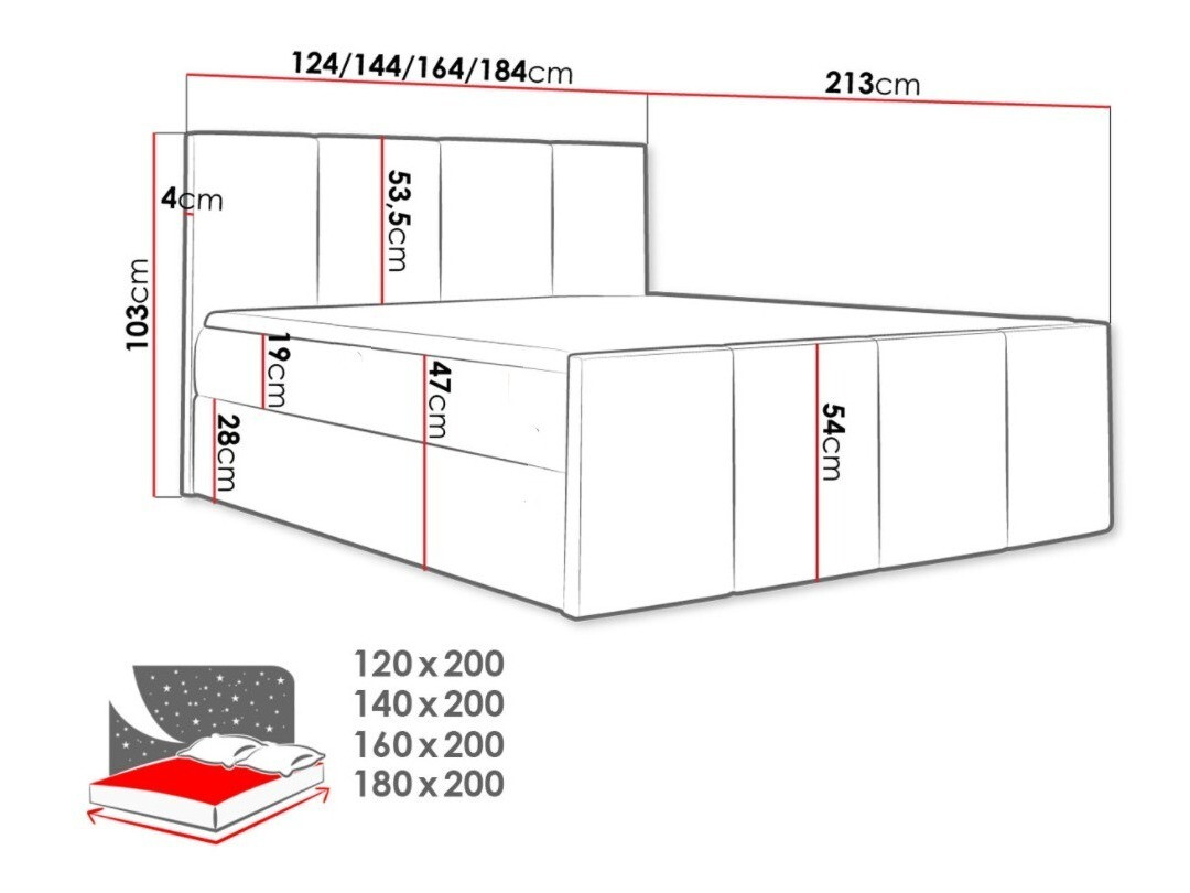 Pat boxspring Ventus (Kameleon 59)