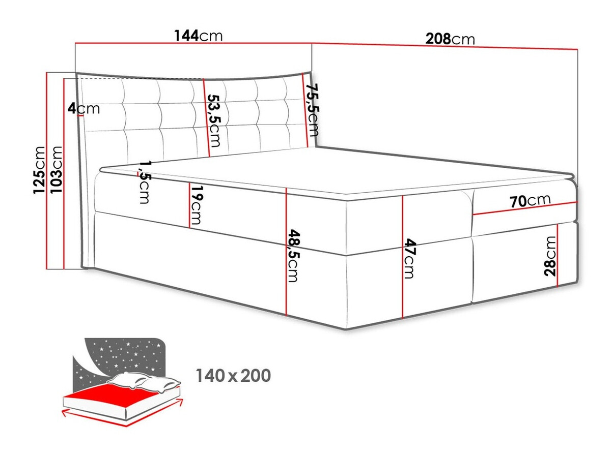Pat boxspring Insula (Kronos 07)
