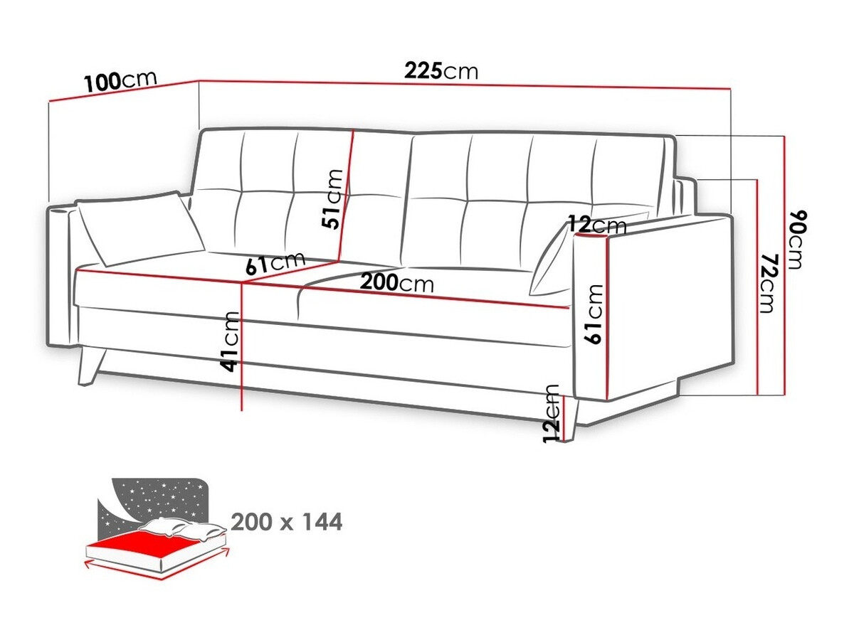 Canapea extensibilă Columbus 113 (Sawana 21)