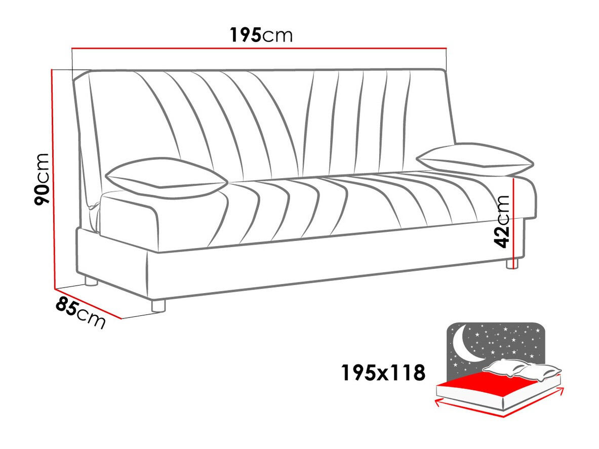 Canapea extensibilă Columbus 148