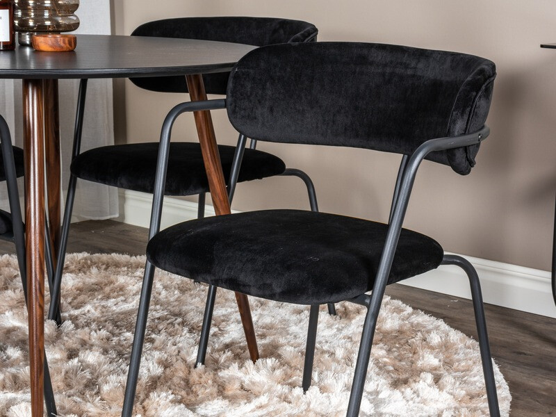 Set de mese Dallas 285 (Negru + Nuca)