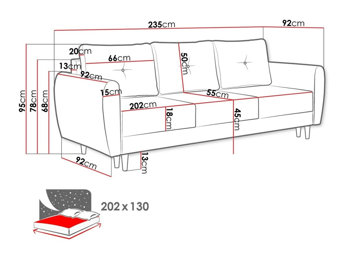Canapea extensibilă Muncie 102 (Lux 30)