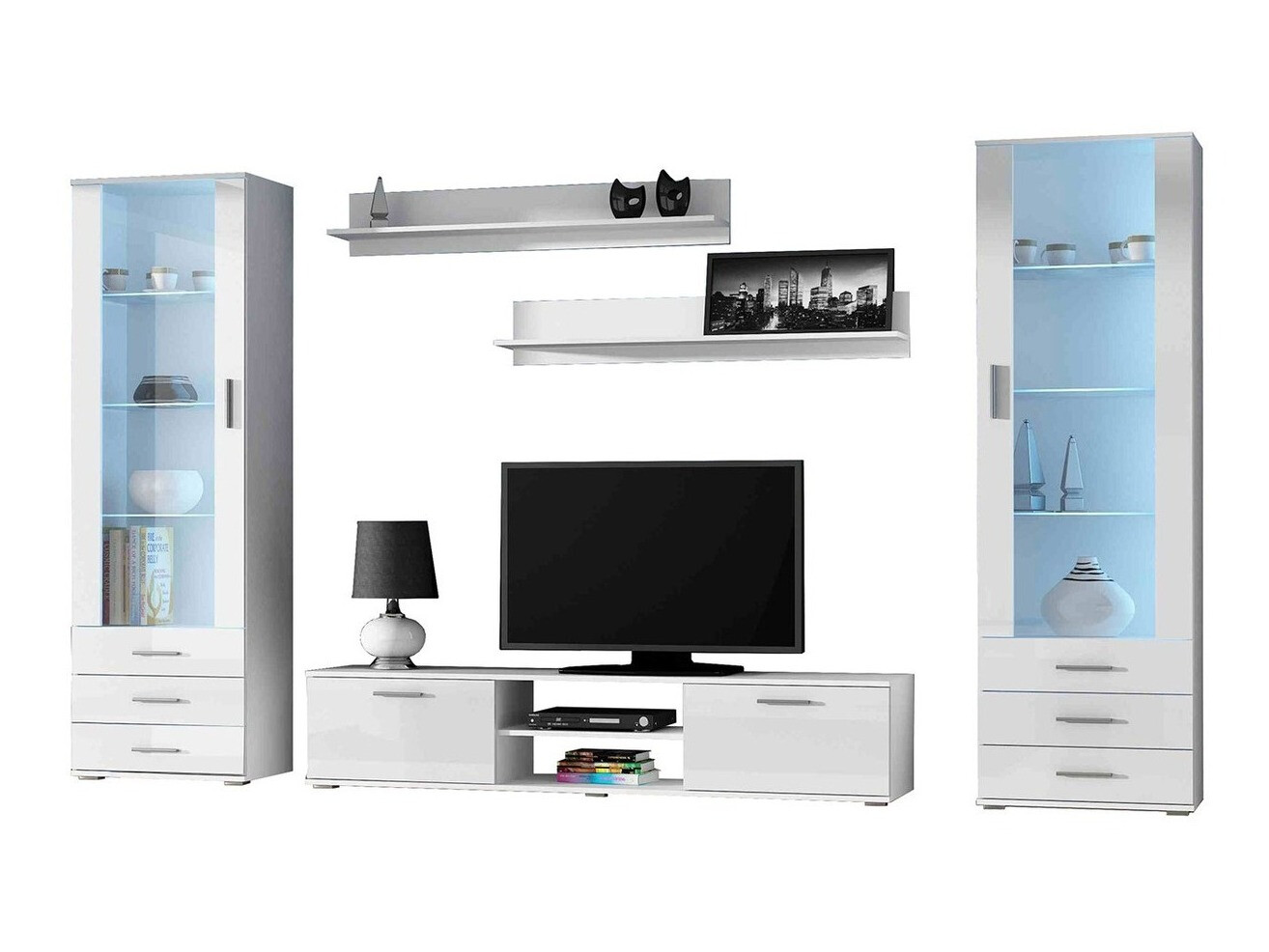 Set de living Tornola 109 (Alb + Alb lucios)