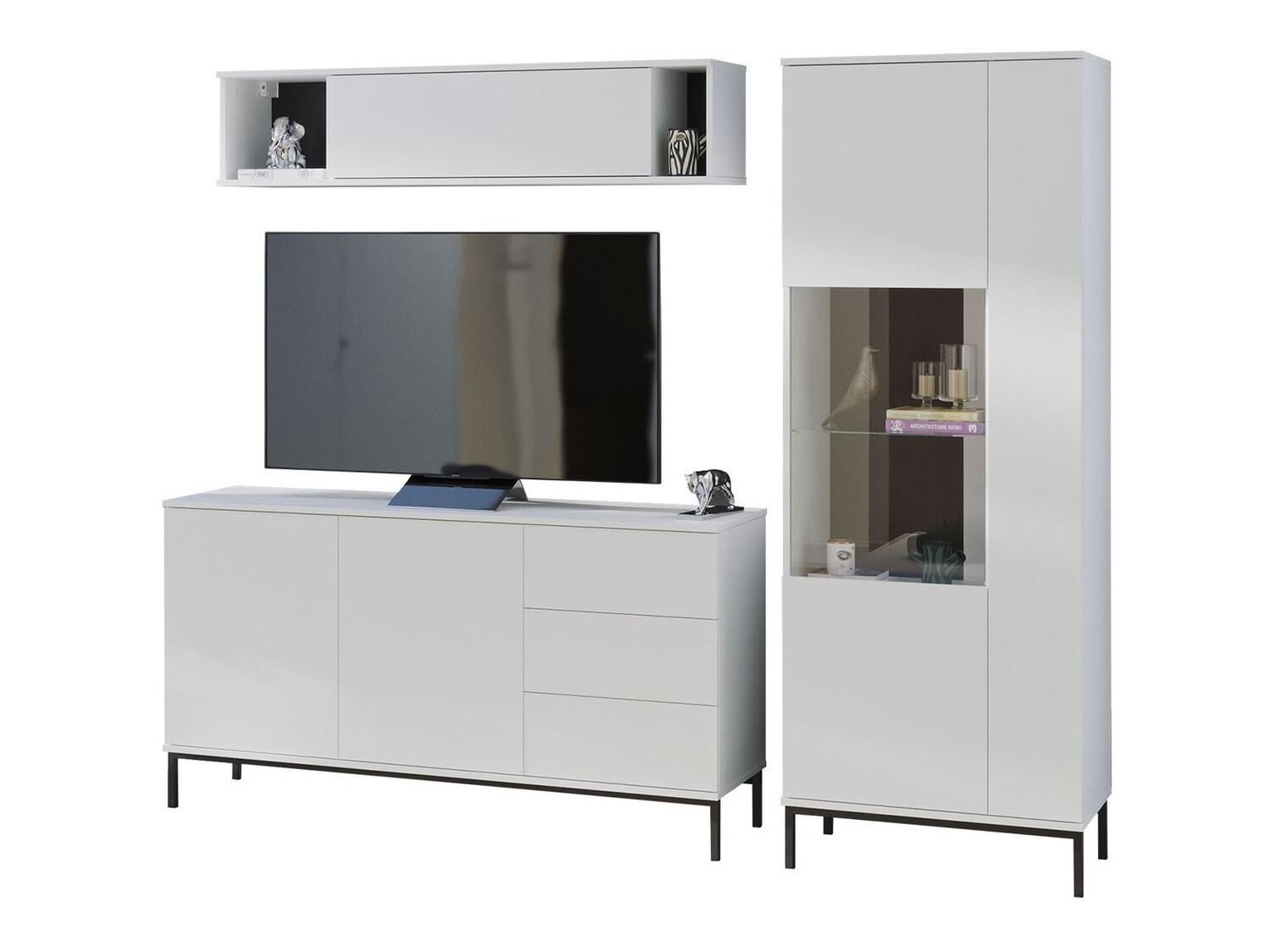 Set de living Lomsore 110 (Alb)