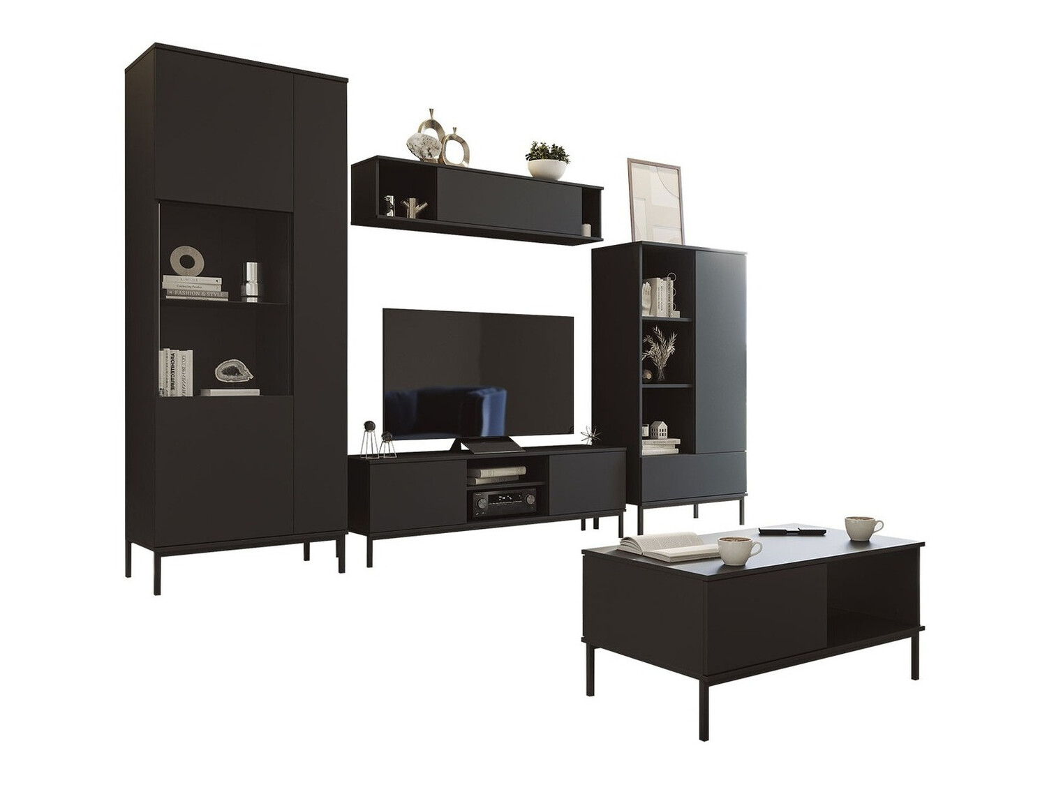 Set de living Lomsore 108 (Negru)