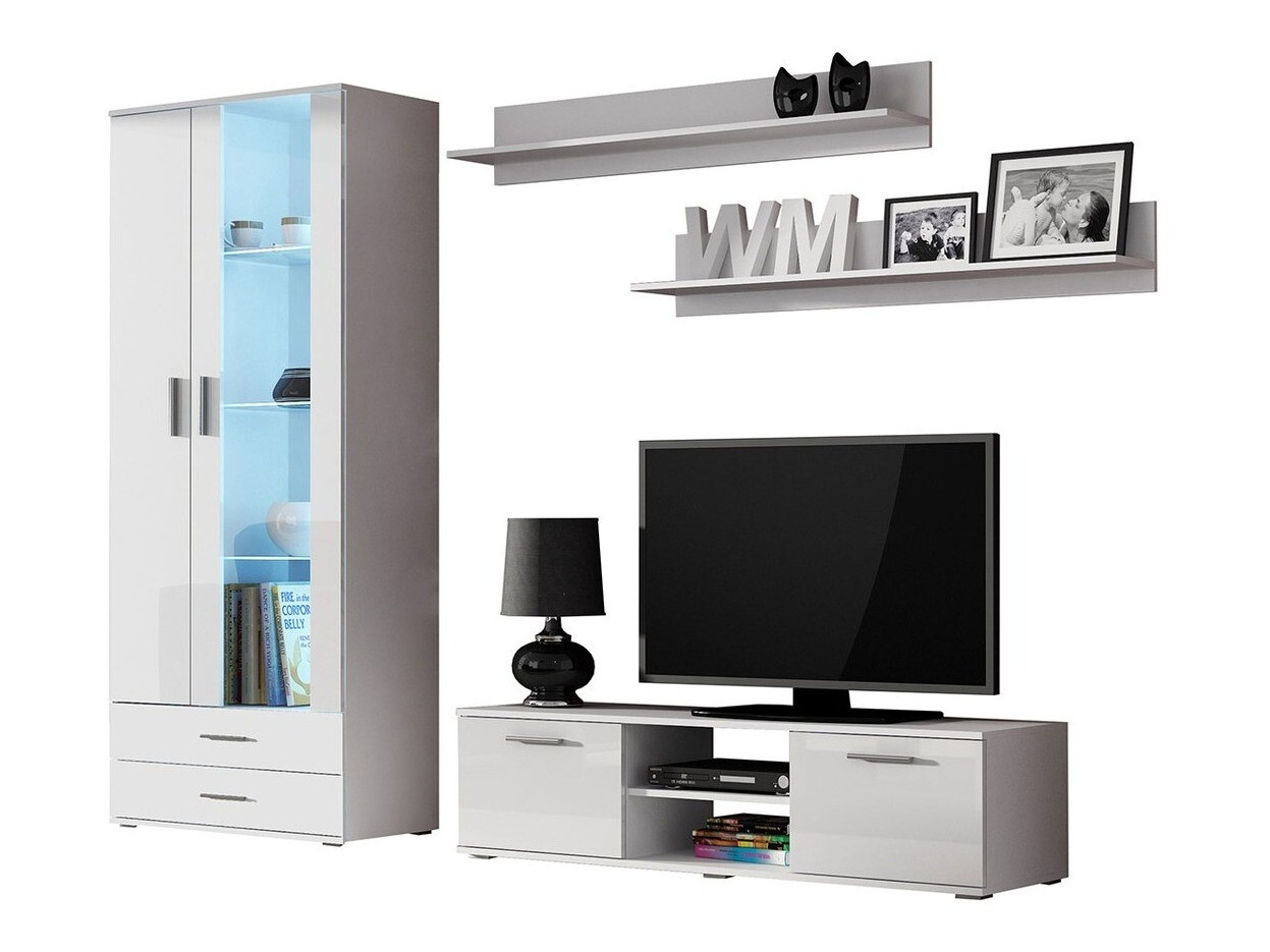 Set de living Tornola 117 (Alb + Alb lucios)