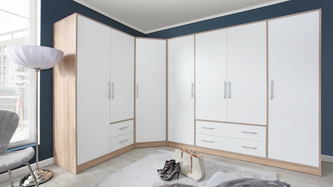Dulap Cavmero 100 (Stejar Sonoma + Alb)