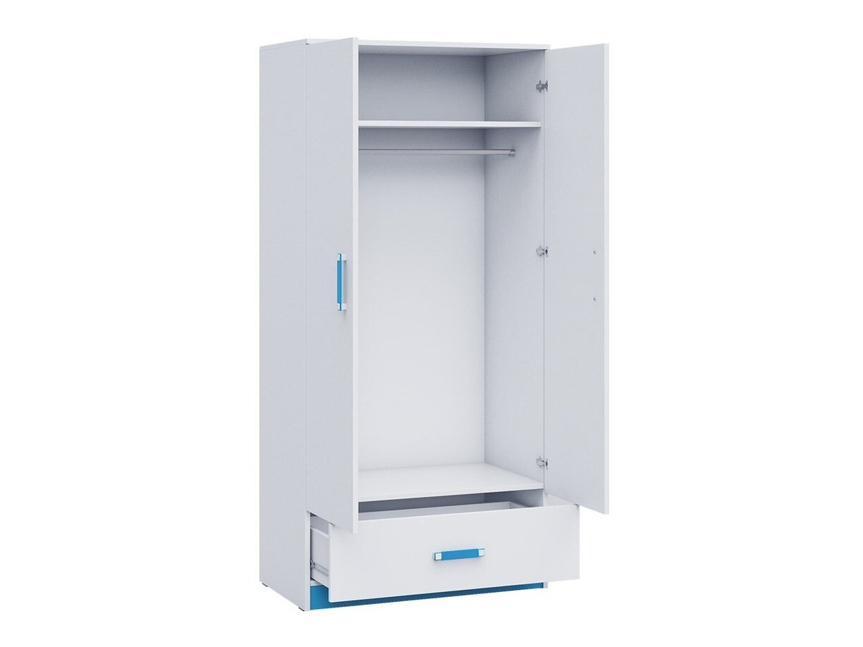 Dulap Sorviru 103 (Alb + Turcoaz)